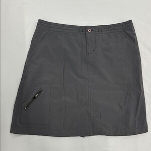 Title Nine Hiking Tennis Golf Cargo Skort Womens Gray Nylon Pockets